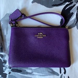 Purple Coach Wristlet
